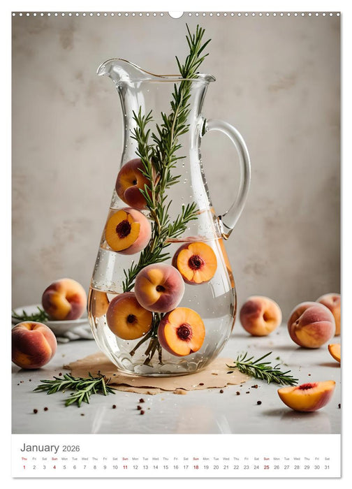 Pure refreshment - Infused water (CALVENDO Monthly Calendar 2026)