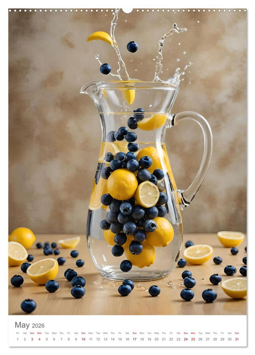 Pure refreshment - Infused water (CALVENDO Monthly Calendar 2026)