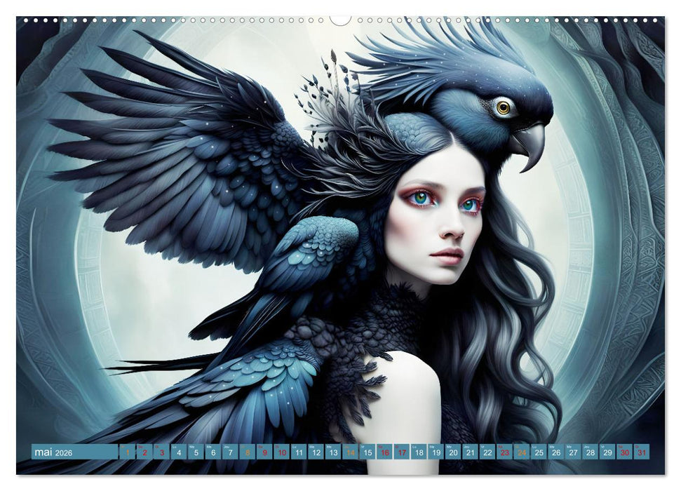 La muse aux oiseaux (CALVENDO Calendrier supérieur 2026)