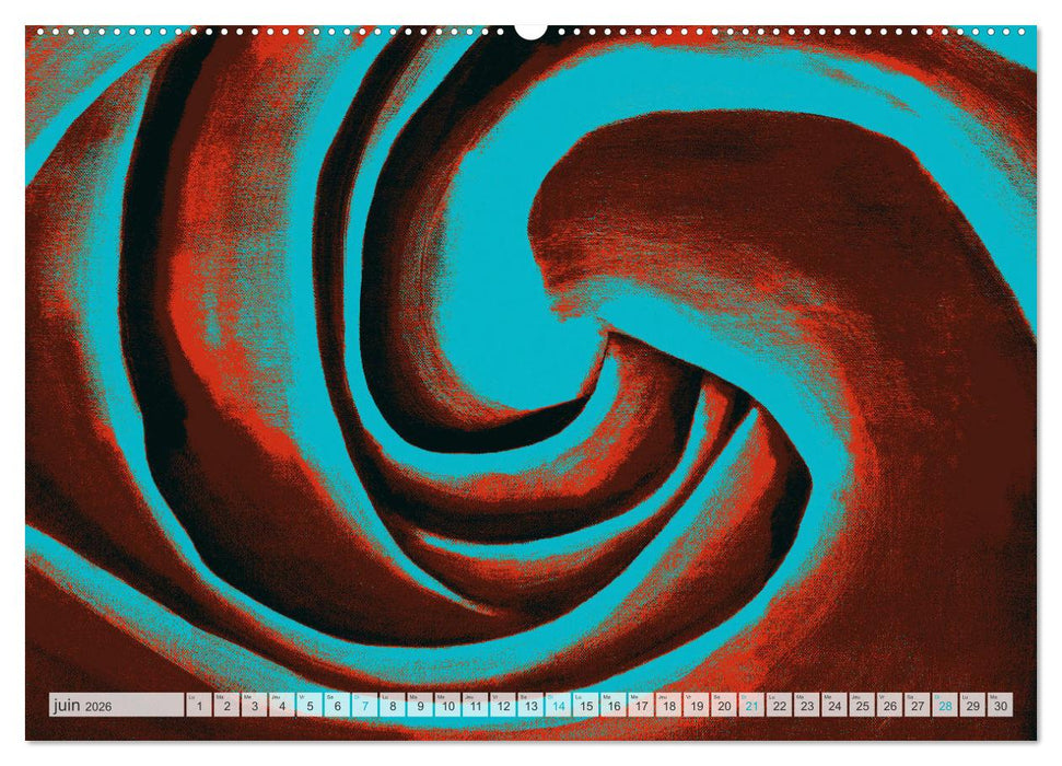 Roses peintes (CALVENDO Calendrier supérieur 2026)