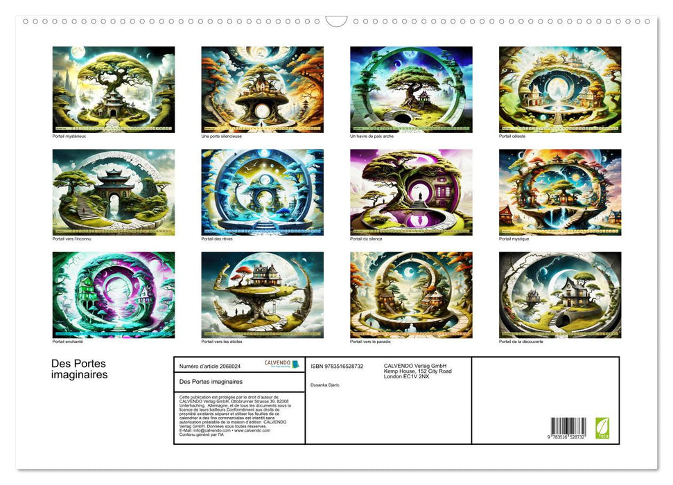 Des Portes imaginaires (CALVENDO Calendrier mensuel 2026)