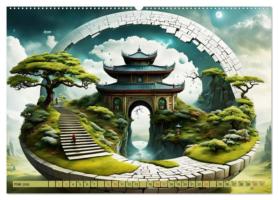 Des Portes imaginaires (CALVENDO Calendrier mensuel 2026)