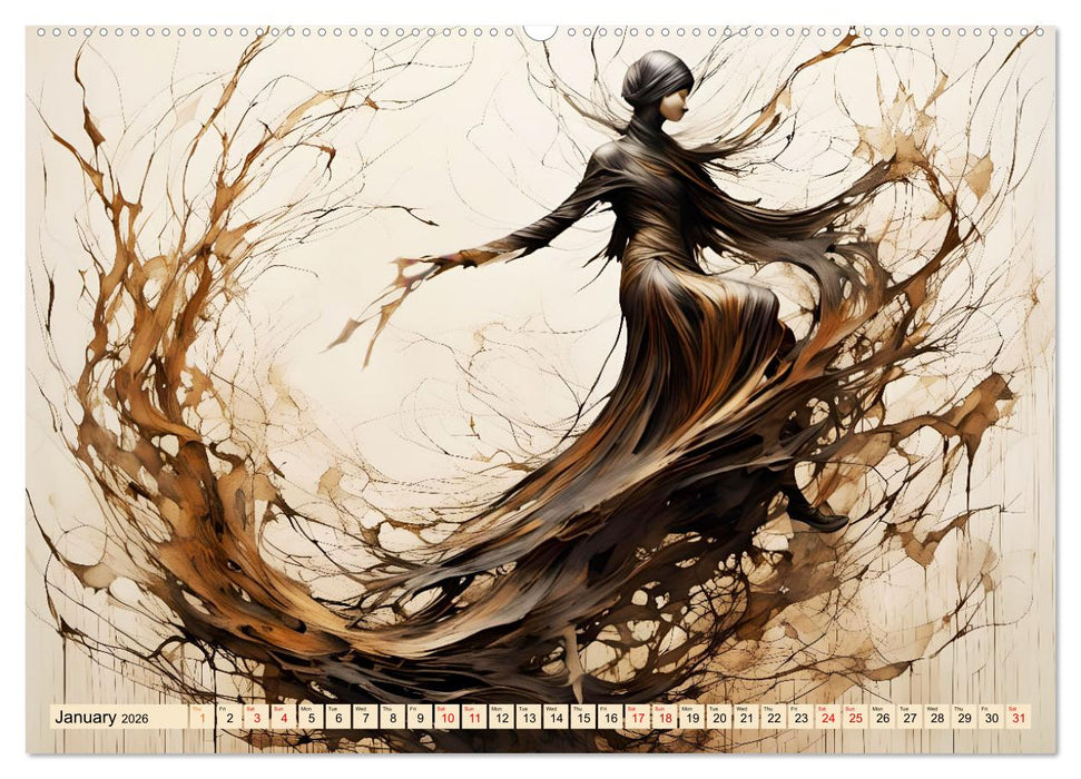 Silhouettes of change - Mystical nature spirits (CALVENDO Monthly Calendar 2026)