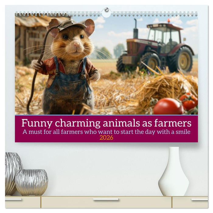 Funny charming animals as farmers (CALVENDO Premium-Calendar 2026)