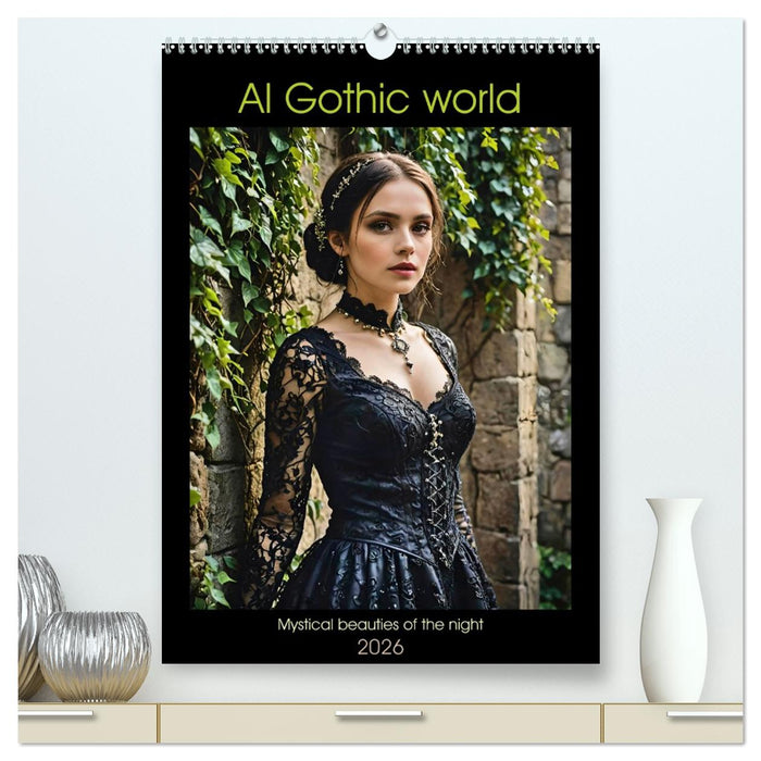 AI Gothic world - Mystical beauties of the night (CALVENDO Premium-Calendar 2026)