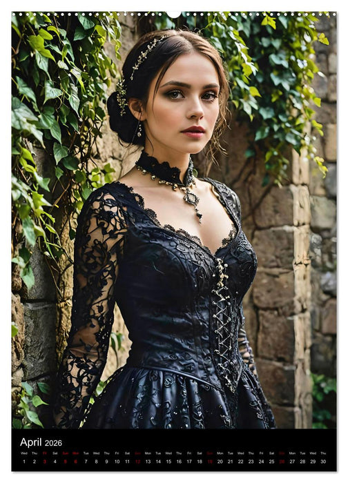 AI Gothic world - Mystical beauties of the night (CALVENDO Premium-Calendar 2026)
