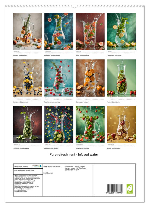 Pure refreshment - Infused water (CALVENDO Premium-Calendar 2026)