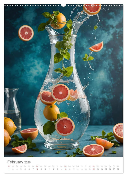 Pure refreshment - Infused water (CALVENDO Premium-Calendar 2026)