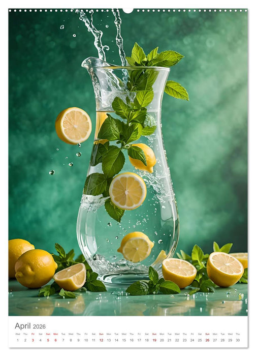 Pure refreshment - Infused water (CALVENDO Premium-Calendar 2026)