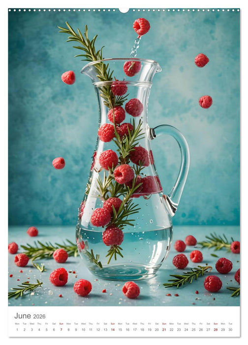 Pure refreshment - Infused water (CALVENDO Premium-Calendar 2026)