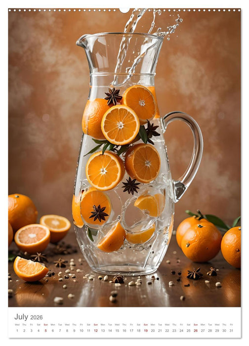 Pure refreshment - Infused water (CALVENDO Premium-Calendar 2026)