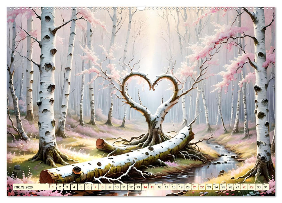 Bouleaux adorables (CALVENDO Calendrier mensuel 2026)