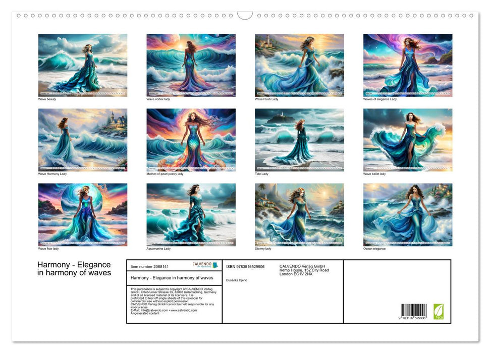 Harmony - Elegance in harmony of waves (CALVENDO Monthly Calendar 2026)