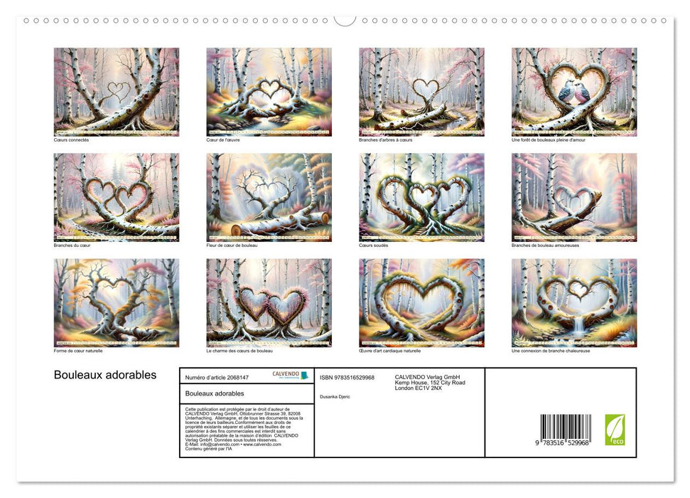 Bouleaux adorables (CALVENDO Calendrier supérieur 2026)