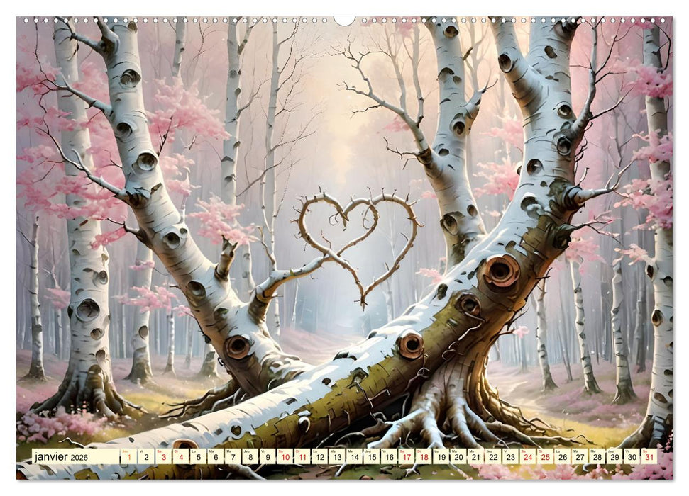 Bouleaux adorables (CALVENDO Calendrier supérieur 2026)