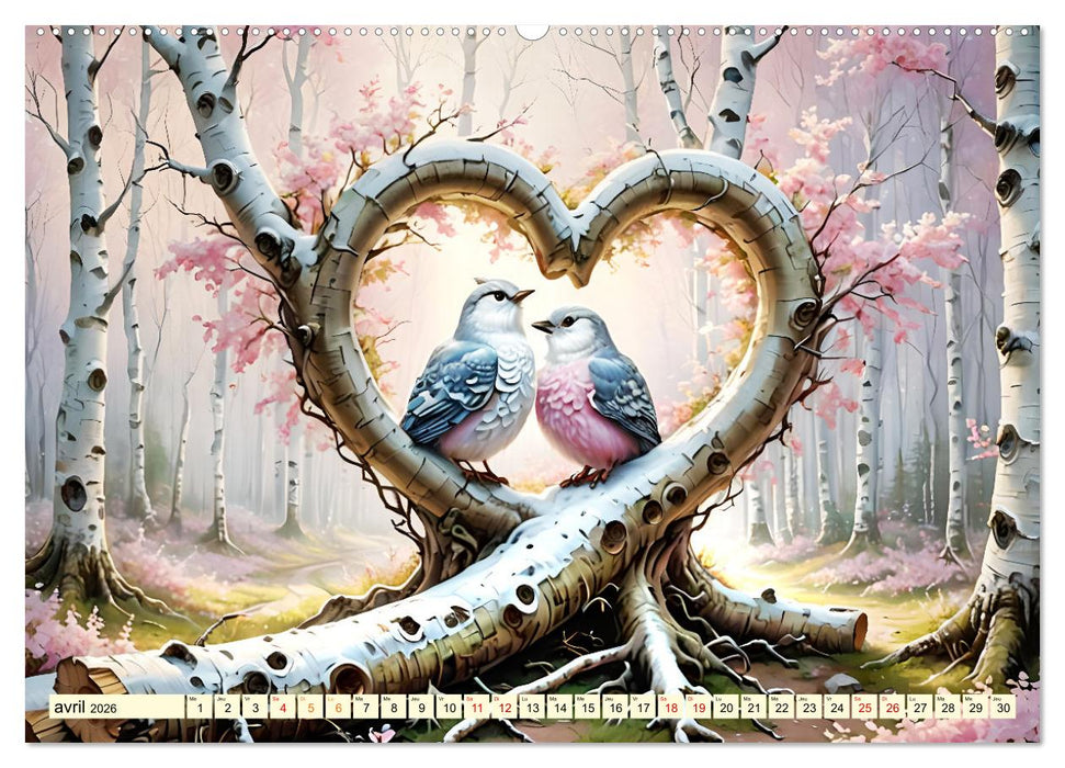 Bouleaux adorables (CALVENDO Calendrier supérieur 2026)