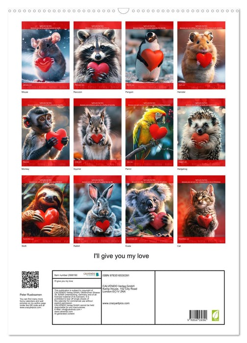 I'll give you my love (CALVENDO Monthly Calendar 2026)