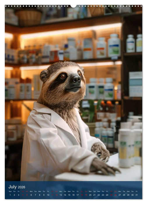 Funny animals in a pharmacist outfit (CALVENDO Premium-Calendar 2026)