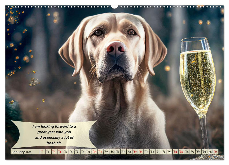 Great fun for Labrador lovers (CALVENDO Monthly Calendar 2026)
