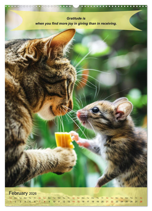 A year of greatfullness with funny animals (CALVENDO Monthly Calendar 2026)