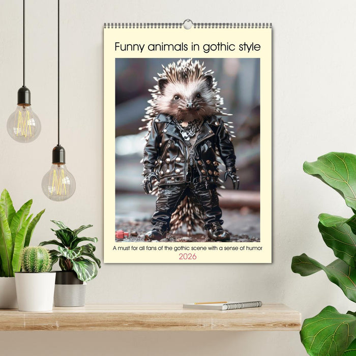 Funny animals in gothic style (CALVENDO Monthly Calendar 2026)