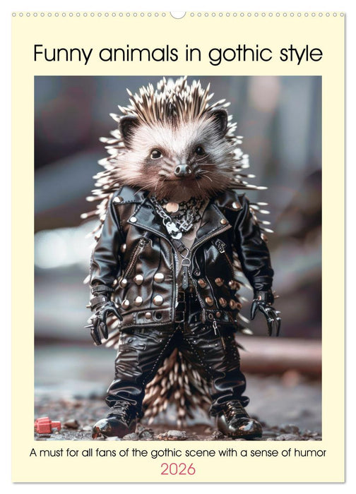 Funny animals in gothic style (CALVENDO Monthly Calendar 2026)