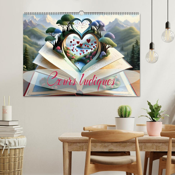 Cœurs ludiques (CALVENDO Calendrier mensuel 2026)