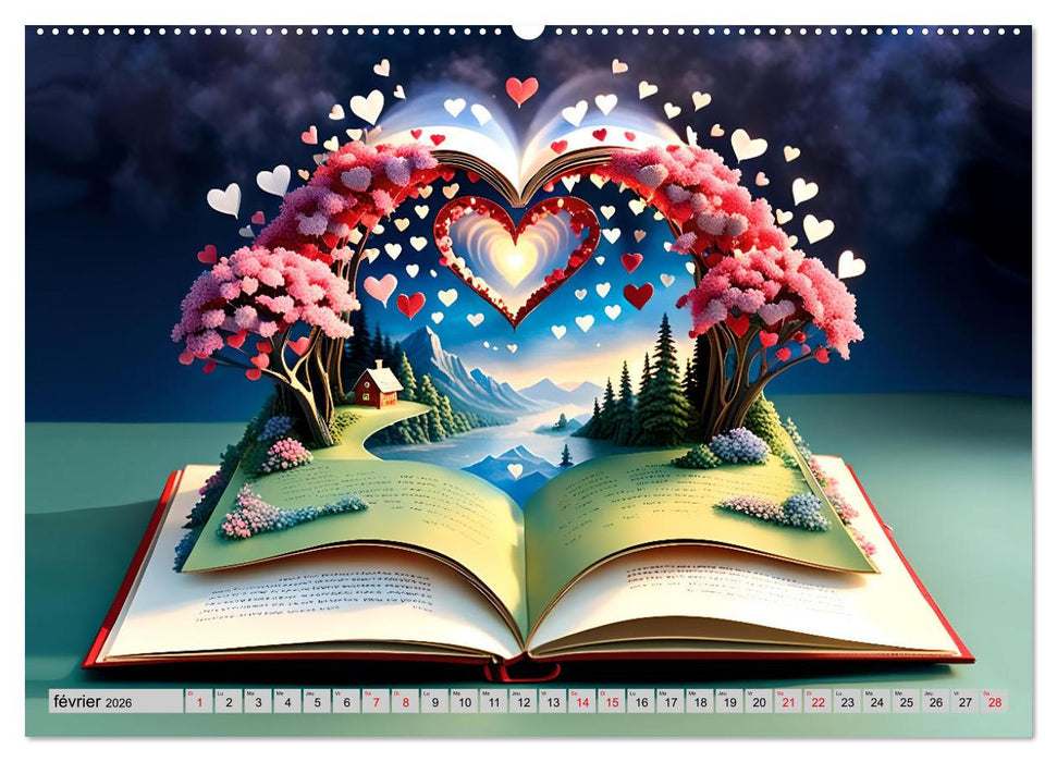 Cœurs ludiques (CALVENDO Calendrier mensuel 2026)