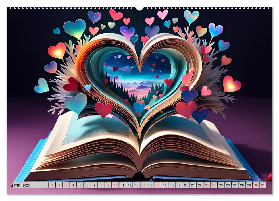 Cœurs ludiques (CALVENDO Calendrier mensuel 2026)