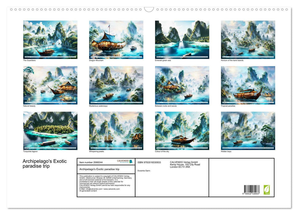 Archipelago's Exotic paradise trip (CALVENDO Monthly Calendar 2026)