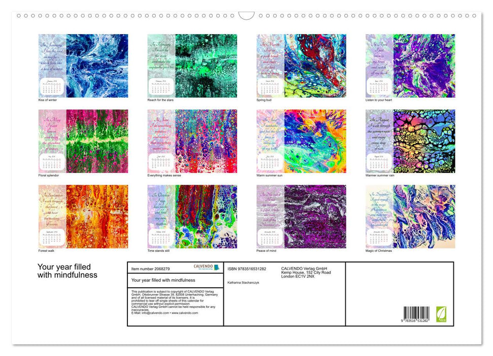 Your year filled with mindfulness (CALVENDO Monthly Calendar 2026)
