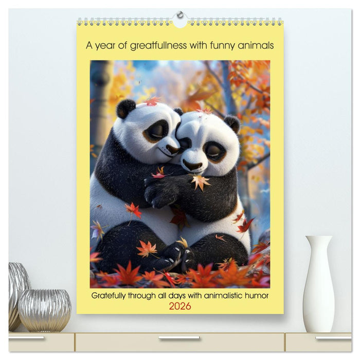 A year of greatfullness with funny animals (CALVENDO Premium-Calendar 2026)