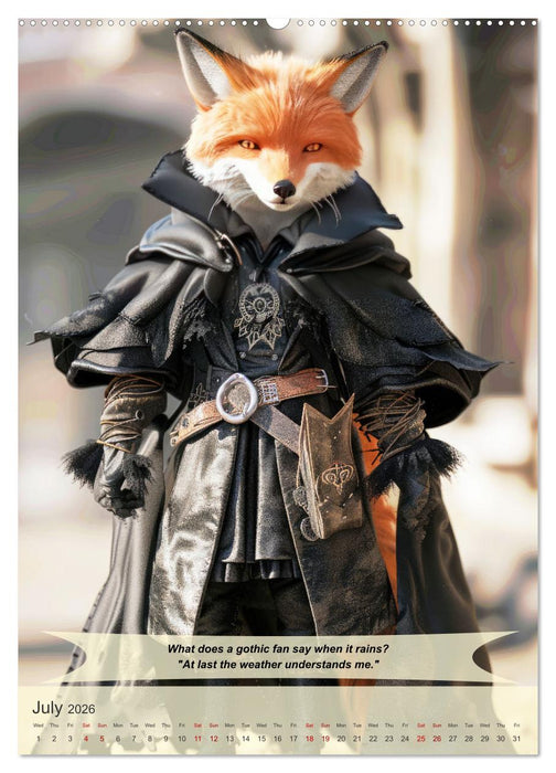 Funny animals in gothic style (CALVENDO Premium-Calendar 2026)