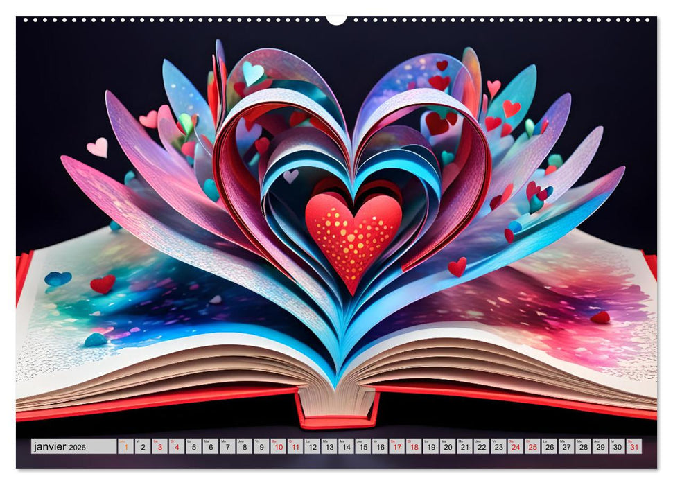 Cœurs ludiques (CALVENDO Calendrier supérieur 2026)