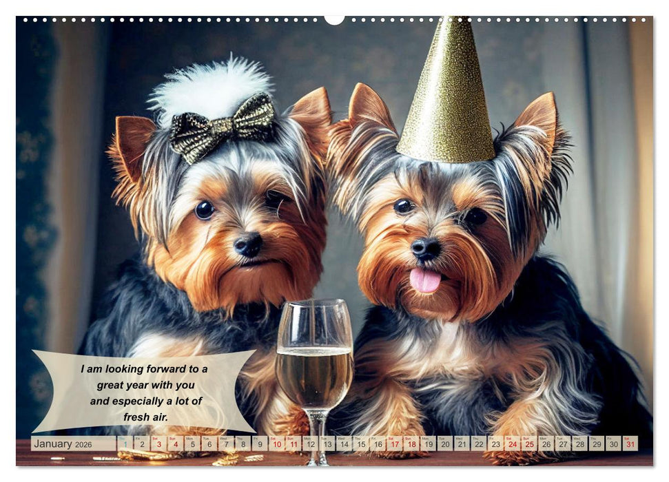 Great fun for Yorkshire Terrier lovers (CALVENDO Premium-Calendar 2026)