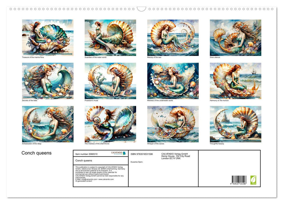 Conch queens (CALVENDO Monthly Calendar 2026)