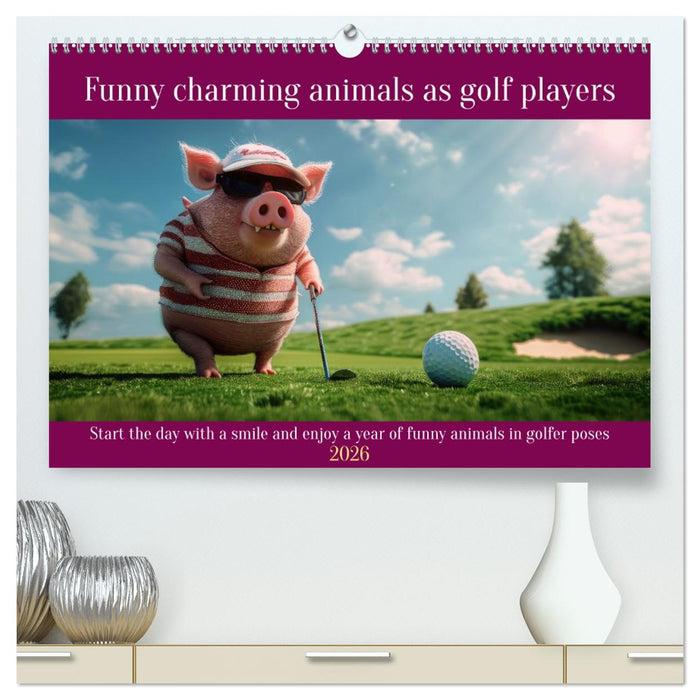 Funny charming animals as golf players (CALVENDO Premium-Calendar 2026)