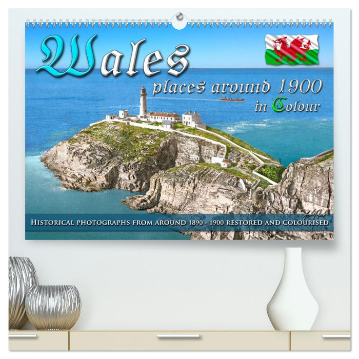 Wales around 1900 - photos restored and colourised (CALVENDO Premium-Calendar 2026)
