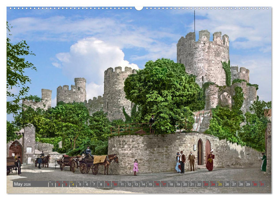 Wales around 1900 - photos restored and colourised (CALVENDO Premium-Calendar 2026)