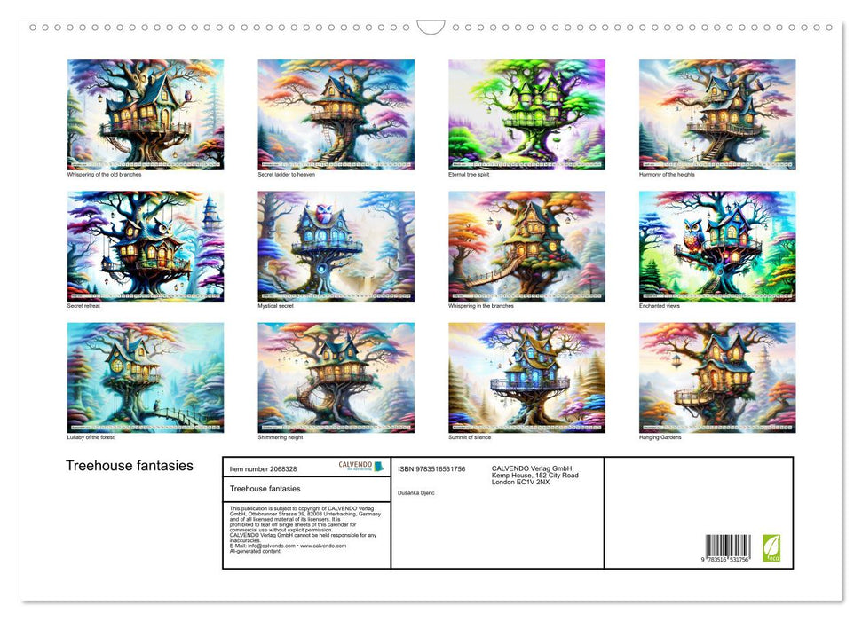 Treehouse fantasies (CALVENDO Monthly Calendar 2026)