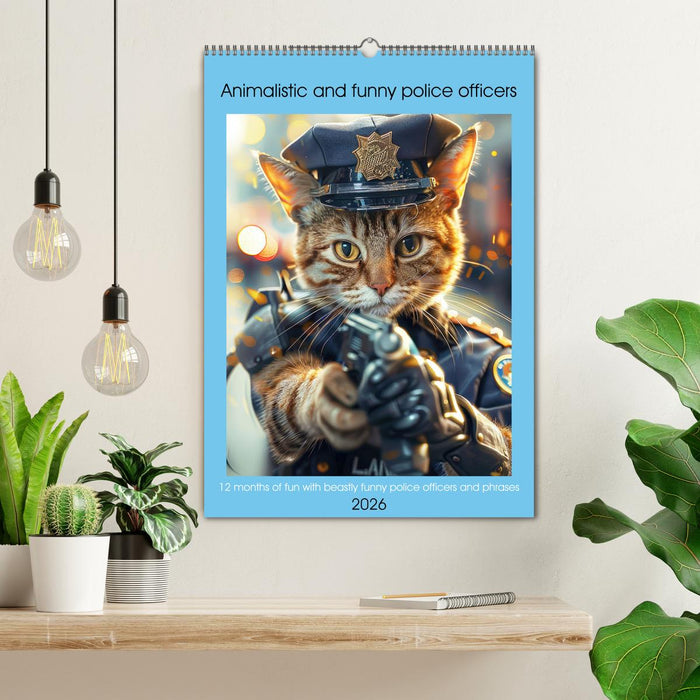 Animalistic and funny police officers (CALVENDO Monthly Calendar 2026)