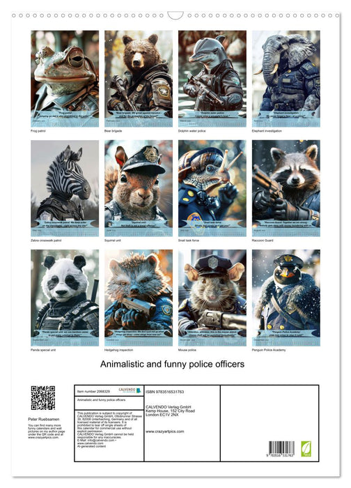Animalistic and funny police officers (CALVENDO Monthly Calendar 2026)