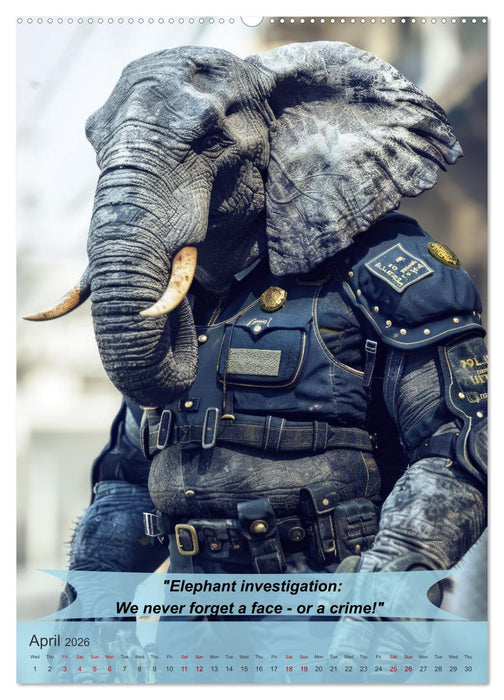 Animalistic and funny police officers (CALVENDO Monthly Calendar 2026)