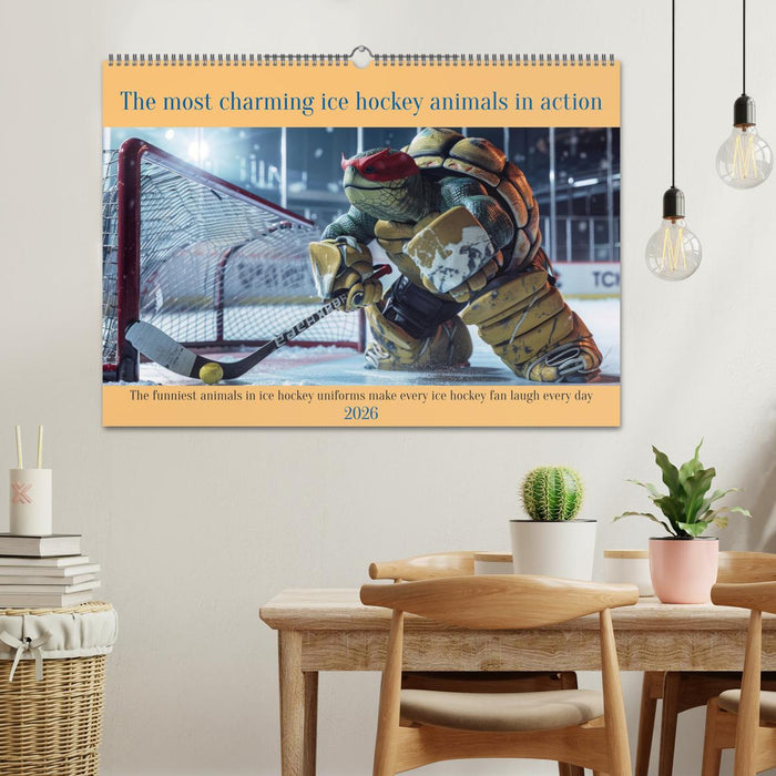 The most charming ice hockey animals in action (CALVENDO Monthly Calendar 2026)