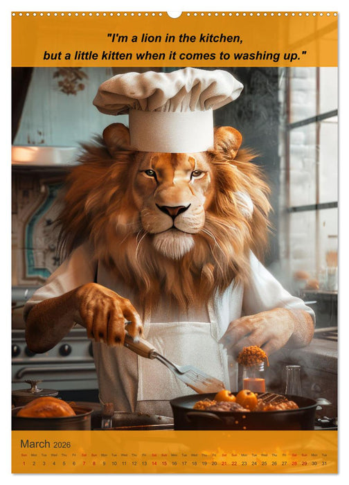 Cooking with animal humor (CALVENDO Monthly Calendar 2026)