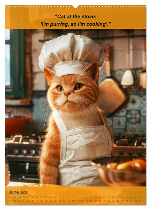 Cooking with animal humor (CALVENDO Monthly Calendar 2026)