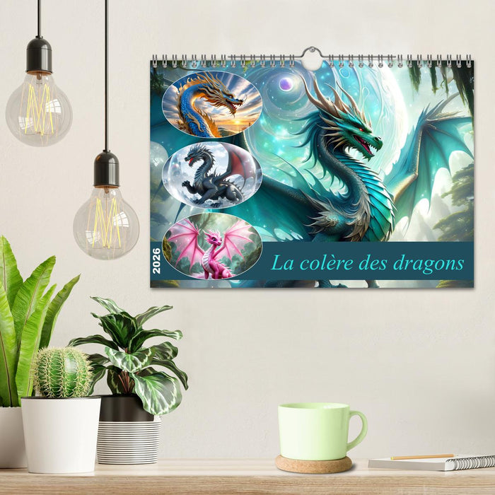 La colère des dragons (CALVENDO Calendrier mensuel 2026)