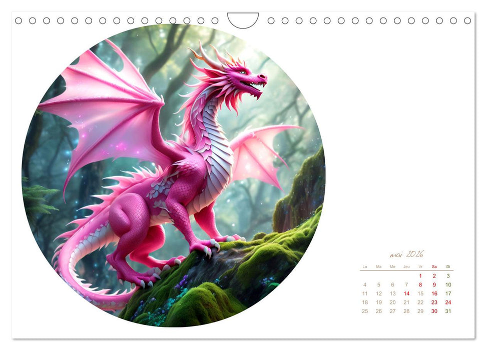 La colère des dragons (CALVENDO Calendrier mensuel 2026)