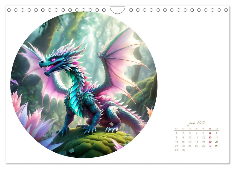La colère des dragons (CALVENDO Calendrier mensuel 2026)