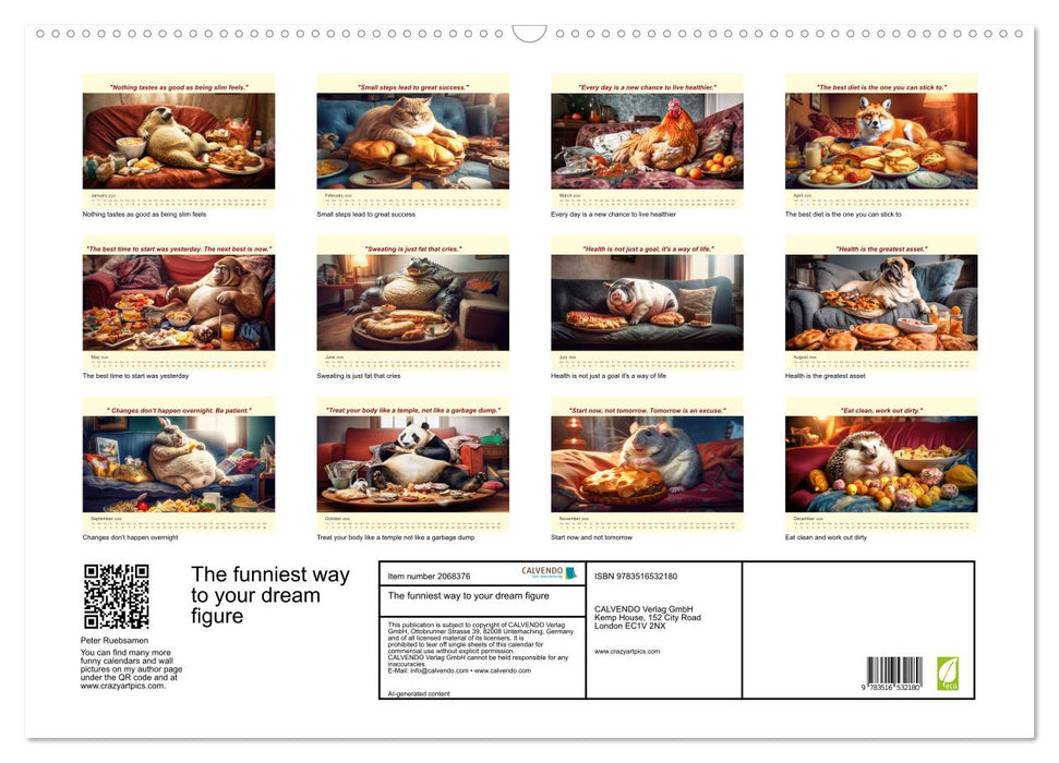 The funniest way to your dream figure (CALVENDO Monthly Calendar 2026)